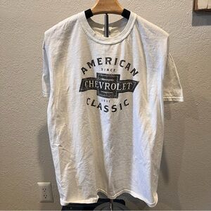 Chevrolet Graphic T Shirt XL White Black Logo American Classic Casual